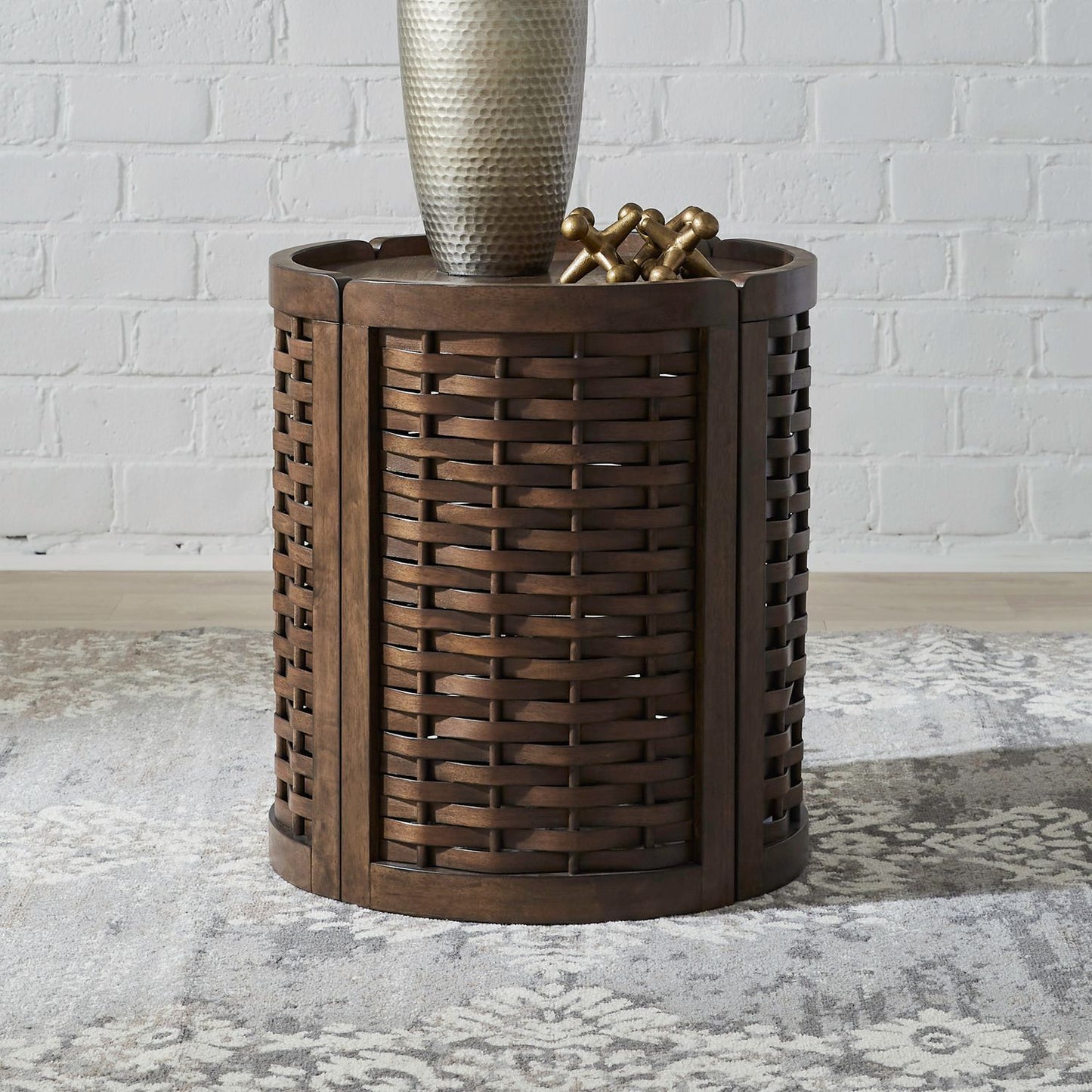 Warren Park - Round End Table - Brown