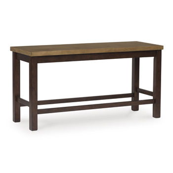 Rylandeen - Double Counter Height Bench - Light Brown / Dark Brown
