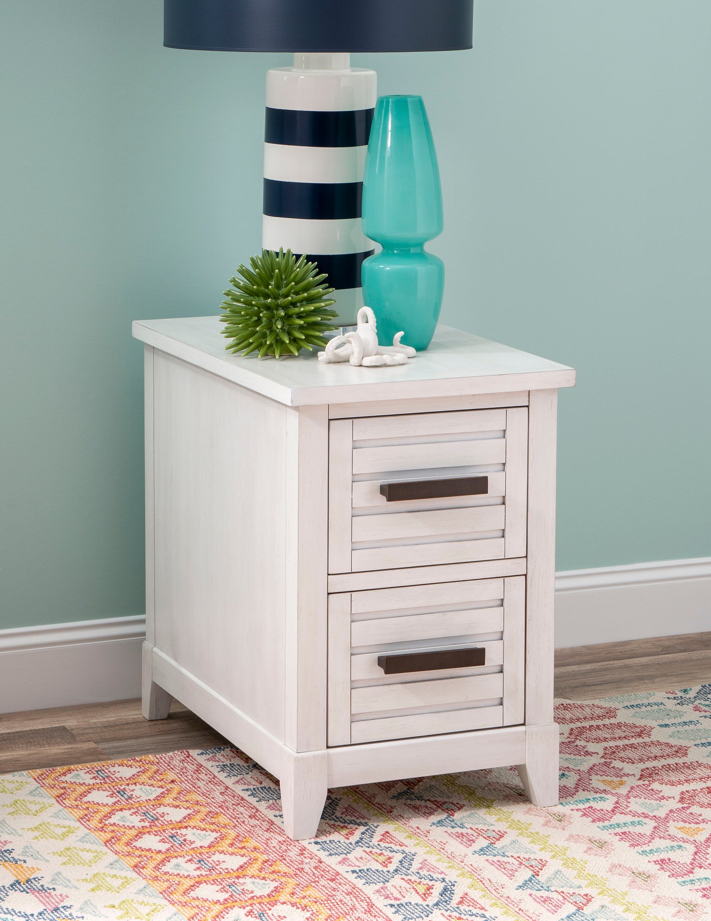 Edgewater - Square Chairside Table - White