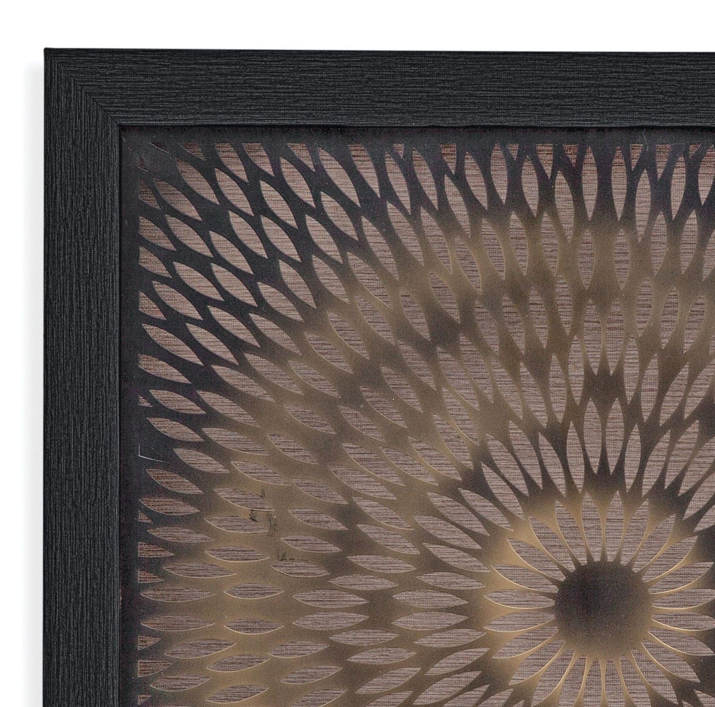 Floral Cut Out Wall Art - Black