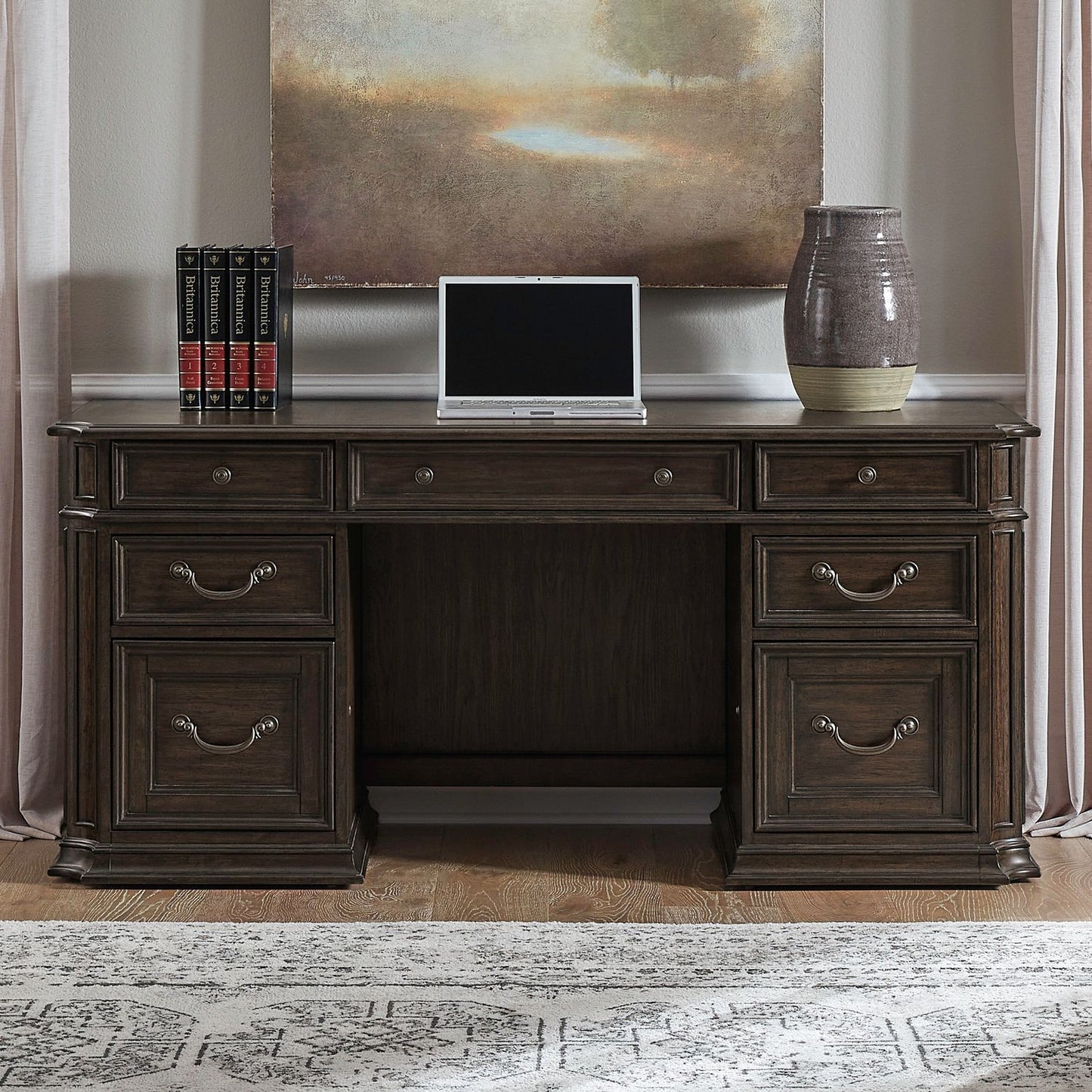 Provence Park - Jr Executive Credenza - Brown