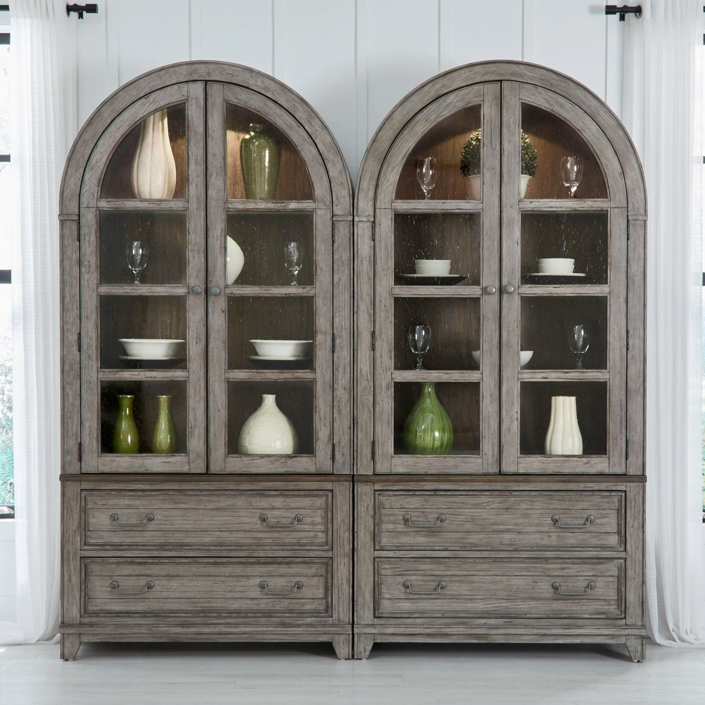 River Place - Bunching Curio (Set of 2) - Gray