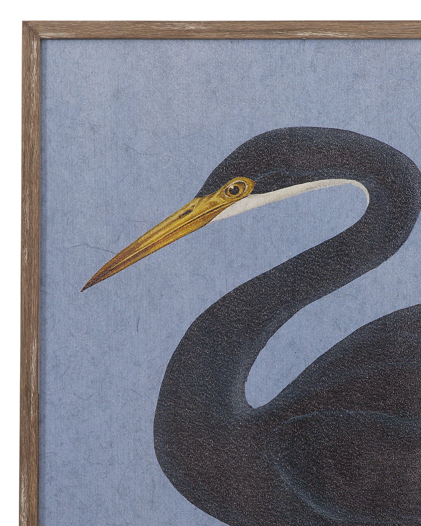 Bayou Heron II Framed Print - Blue