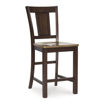 Rylandeen - Barstool (Set of 2) - Light Brown / Dark Brown