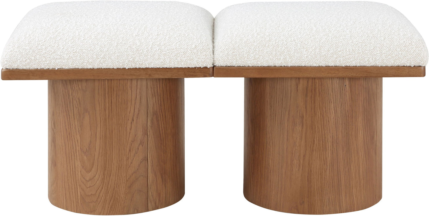 Pavilion - 2 Piece Modular Bench With Brown Base