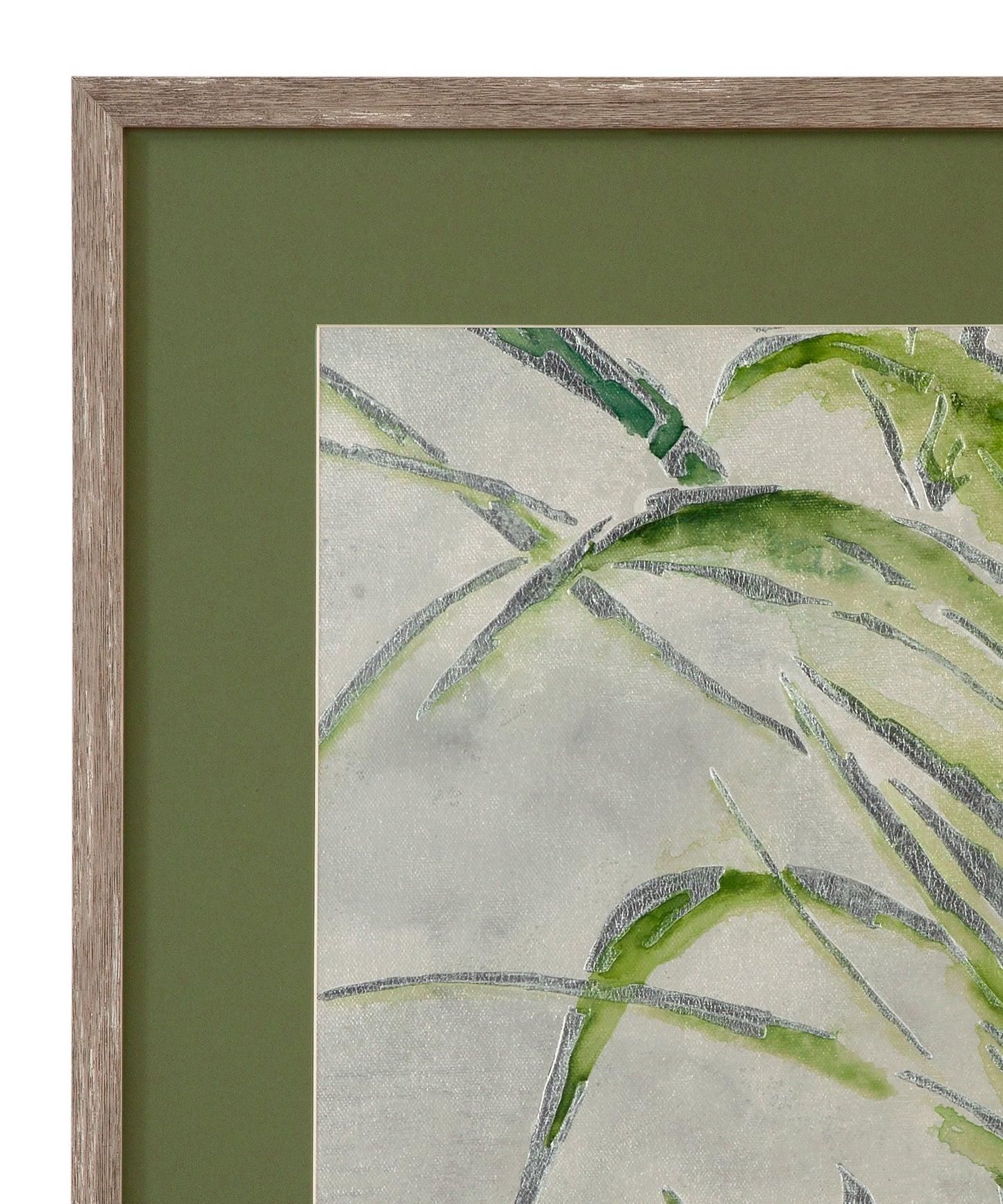 Green Palm II Framed Print - Green