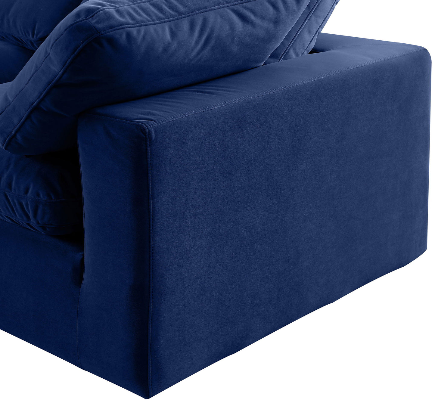 Comfy - 4 Piece Velvet Modular Armless Sectional