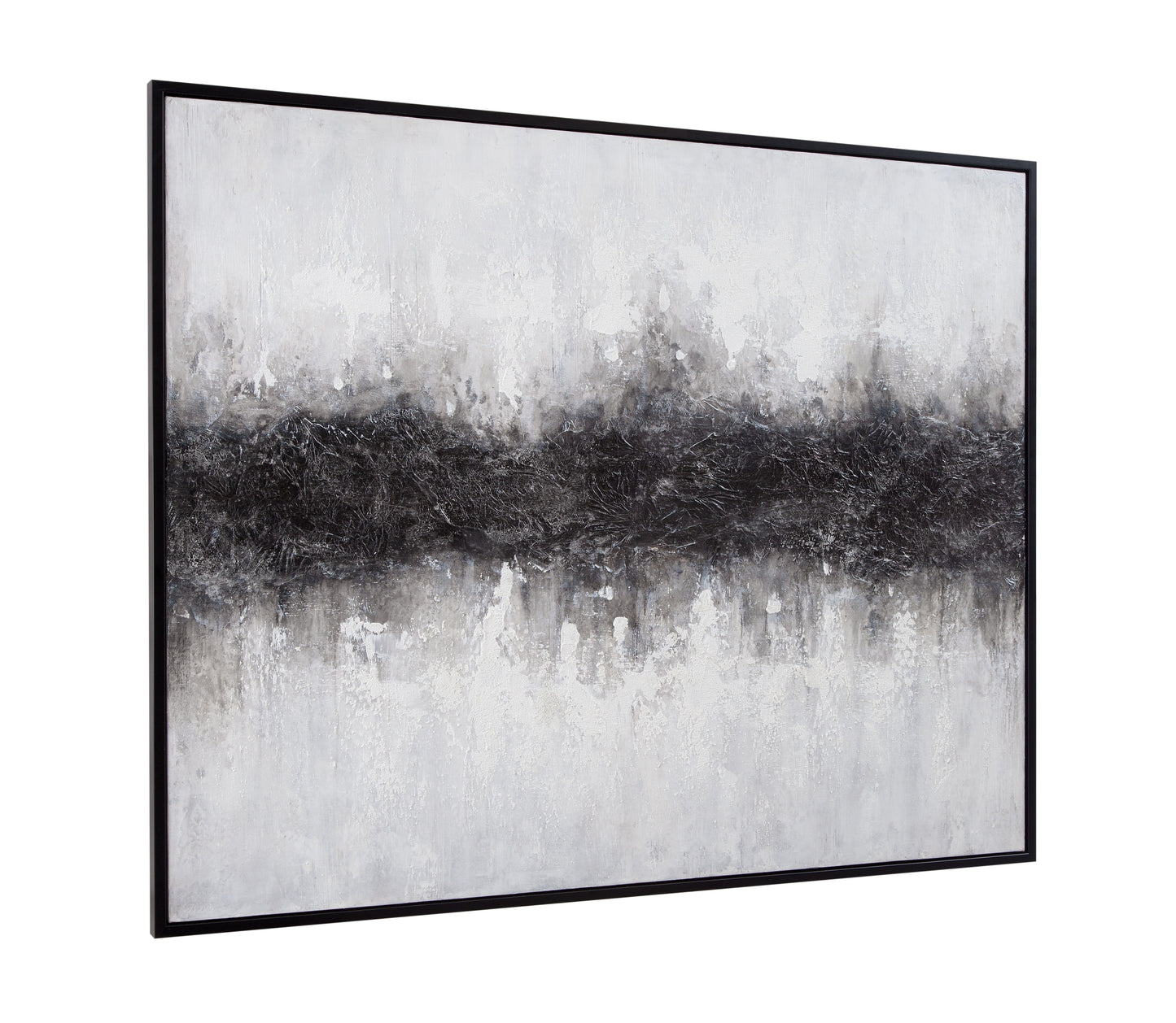 Divided Framed Canvas - Gray / Black