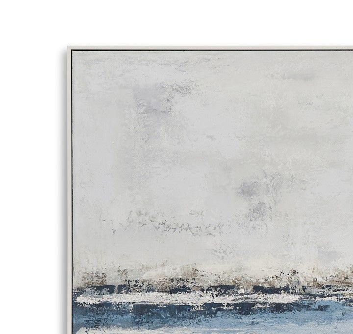 Soft Waves Canvas Art - Light Blue