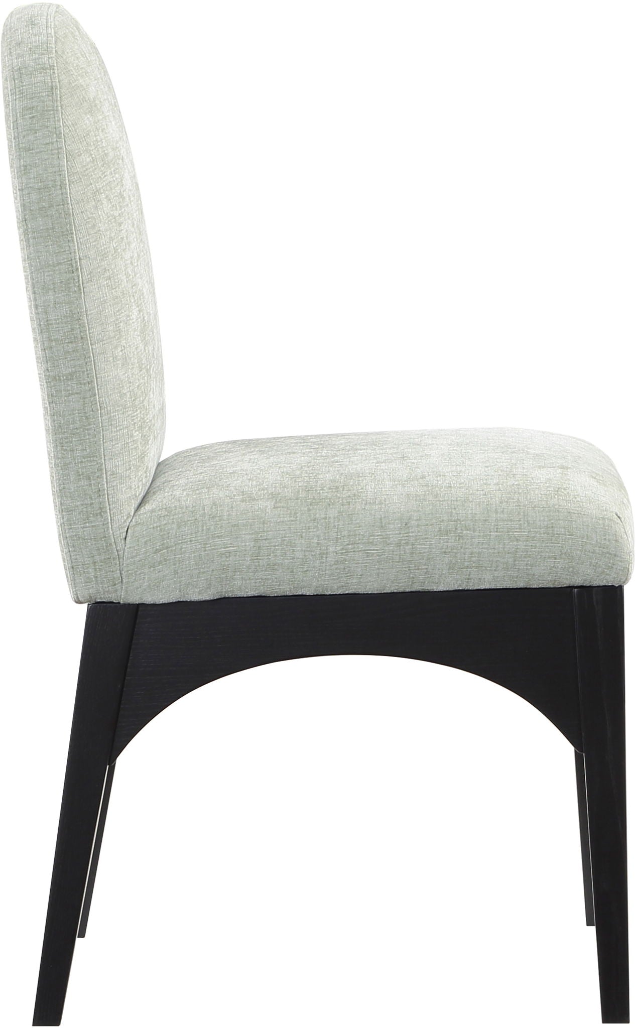 Waldorf - Chenille Dining Side Chair With Black Legs