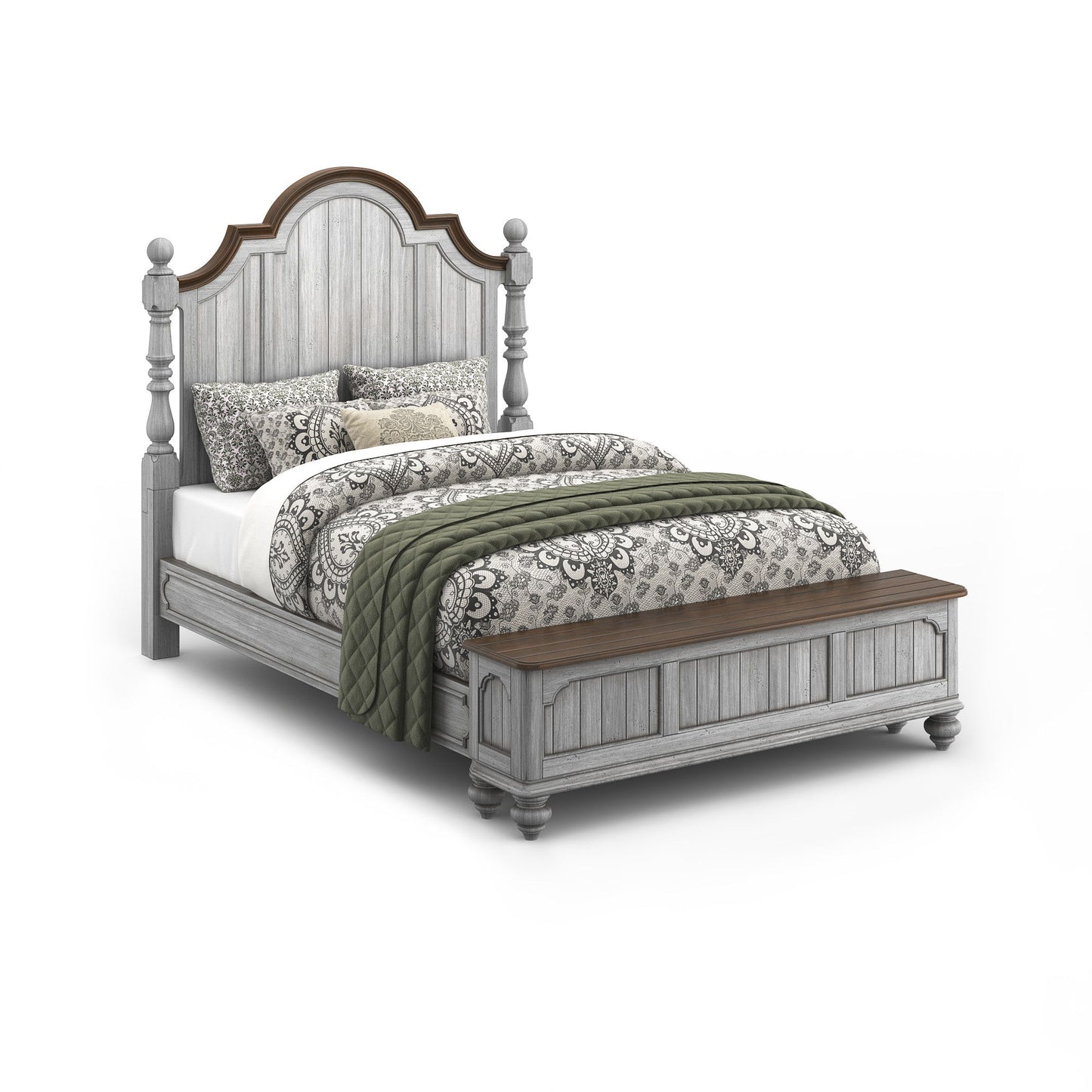 Plymouth - Queen Storage Footboard - Gray