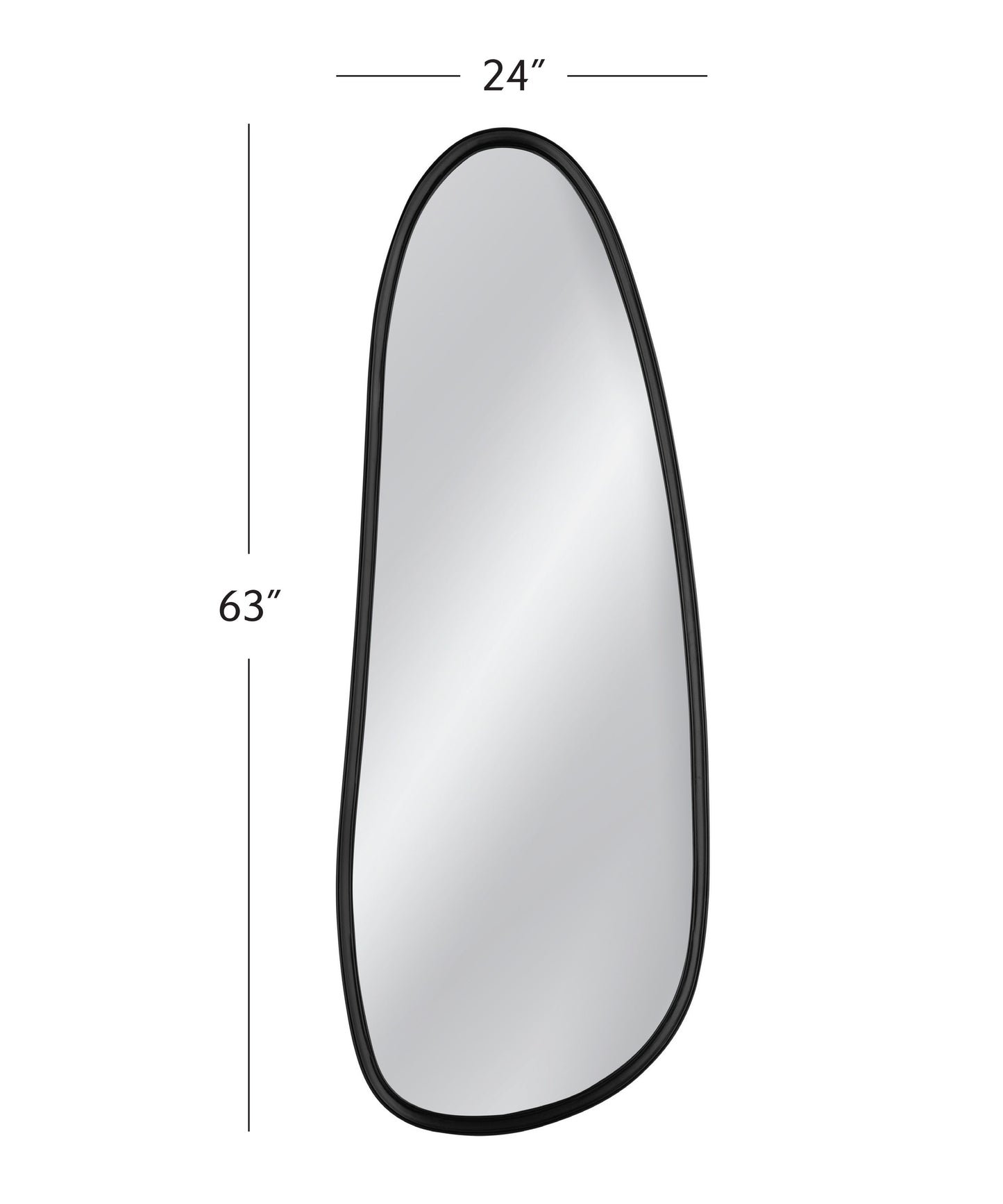 Mia - Wall Mirror - Glossy Black