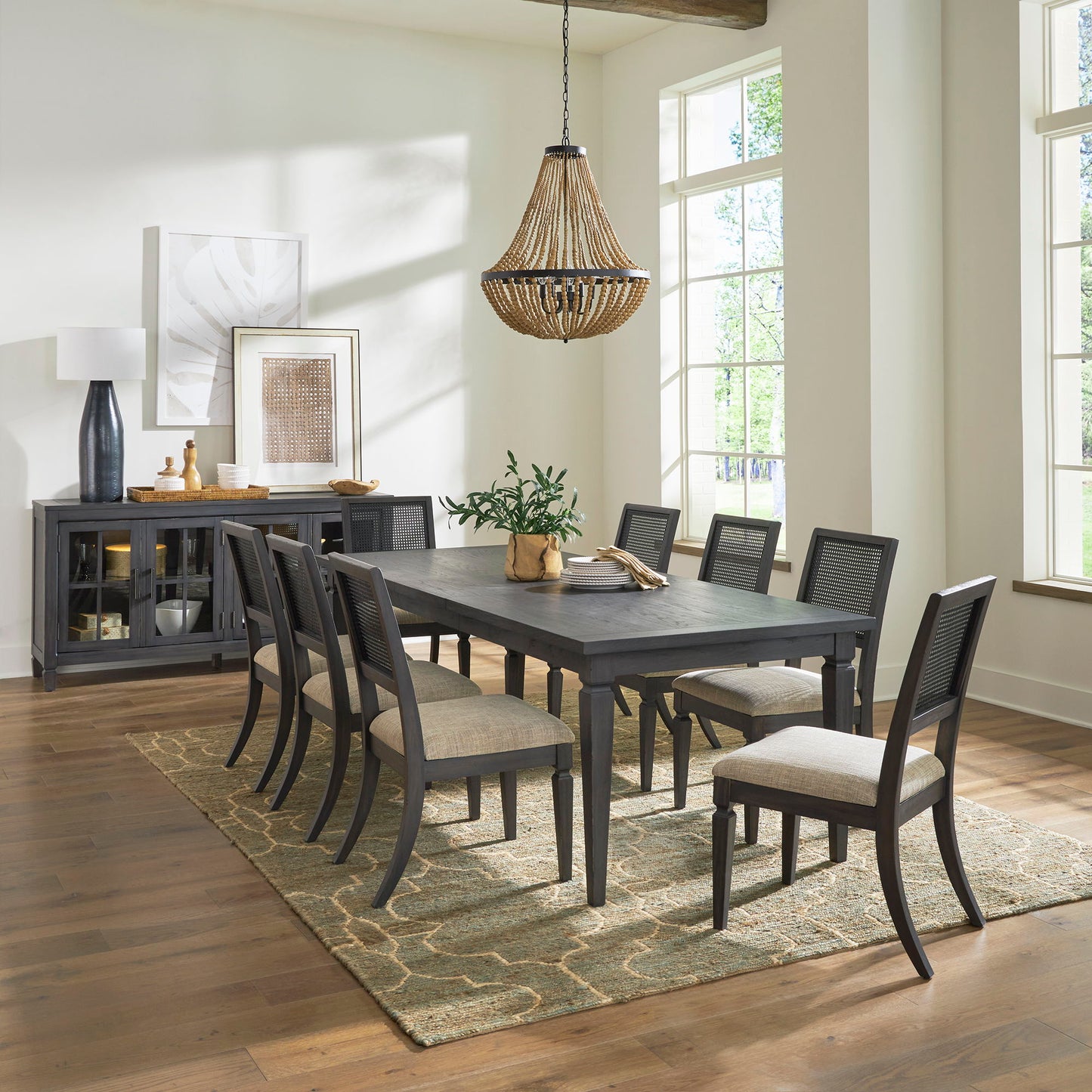 Caruso Heights - Rectangular Table Set - Black