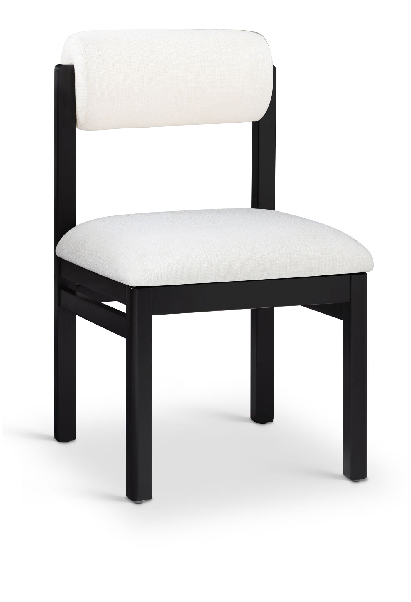 Roundhill - Fabric Dining Chair (Set of 2) - Black Frame