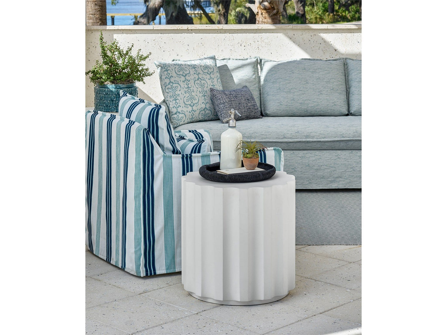 Coastal Living Outdoor / Edisto - Side Table - White