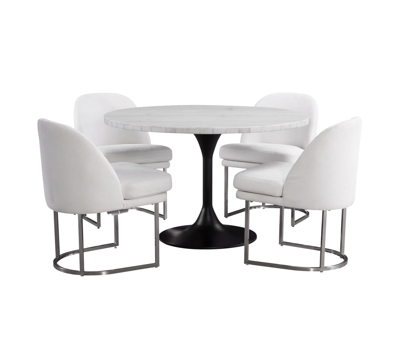 Dunham - Dining Table - White / Black