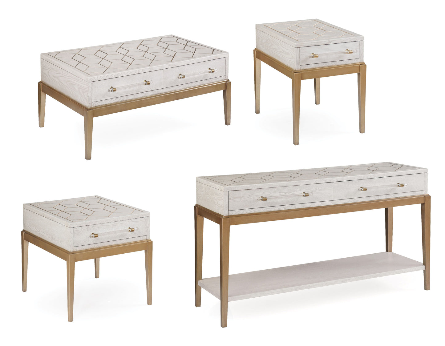 Perrine - Chairside Table - White