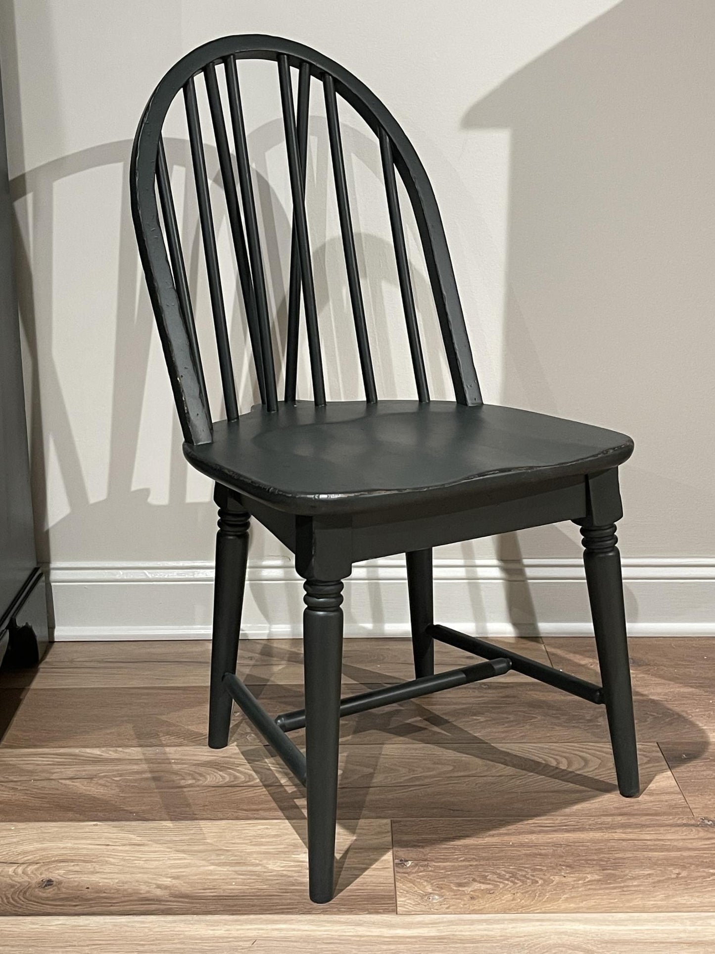 Vintage Market - Rush Seat Ladder Back Side Chair (Set of 2) - Mallard Green