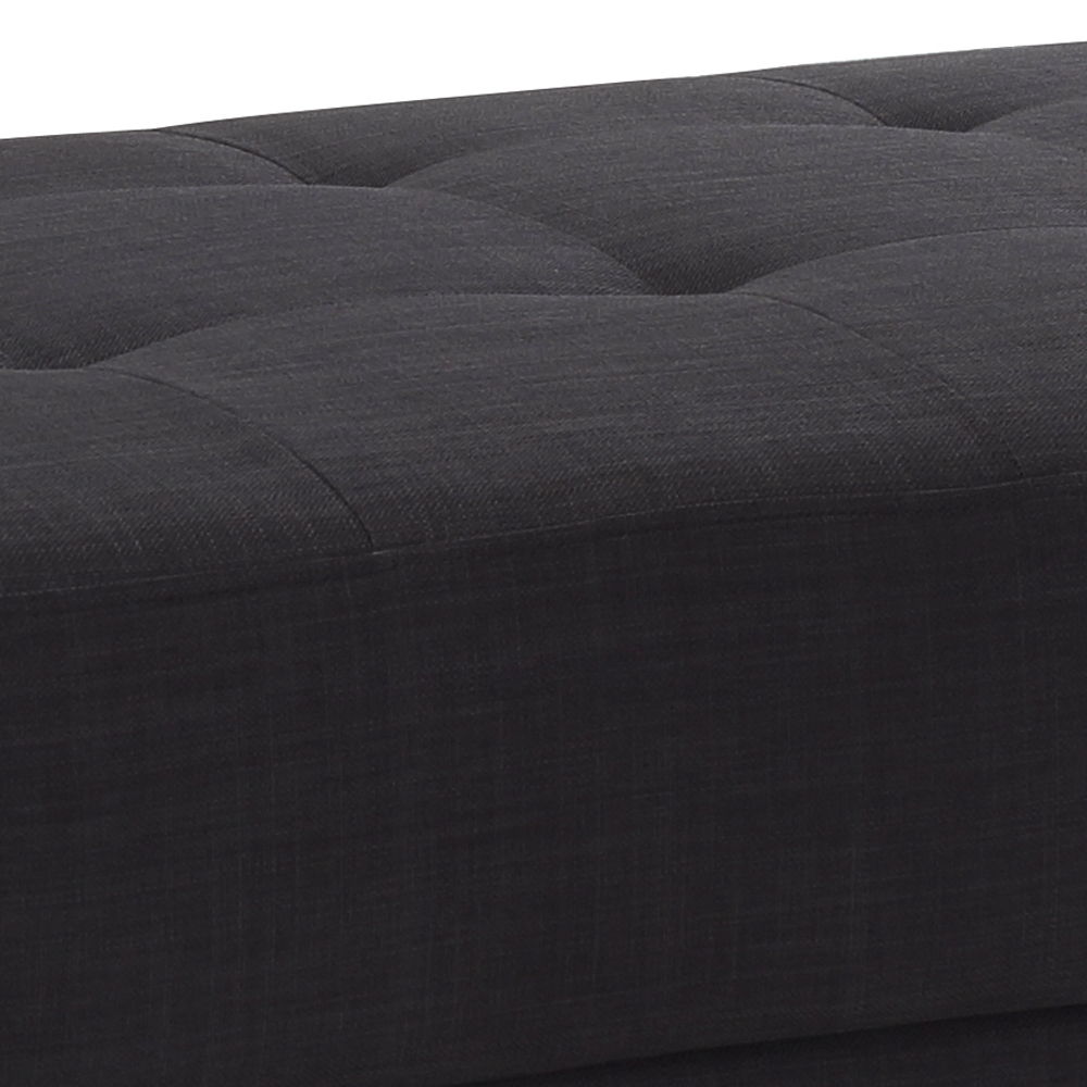 Riveredge - Fabric Milan Ottoman - Black