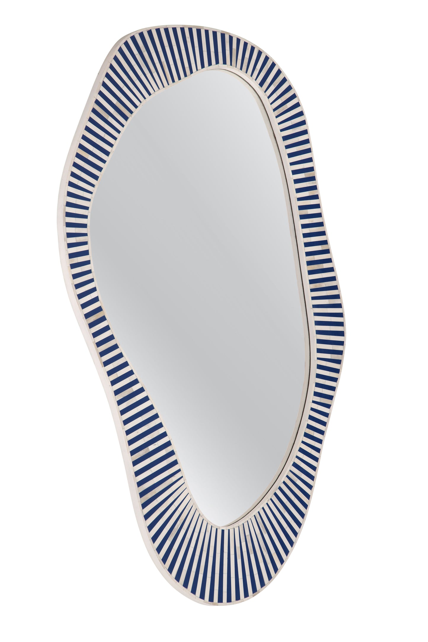 Rhodes - Wall Mirror - Blue / White