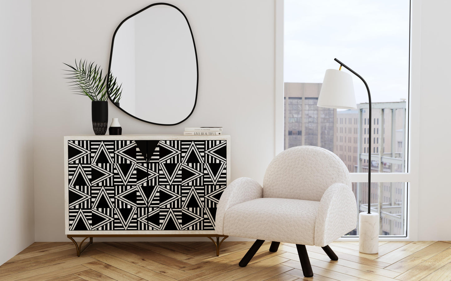 Martina - Hospitality Cabinet - Sandblasted White Wash