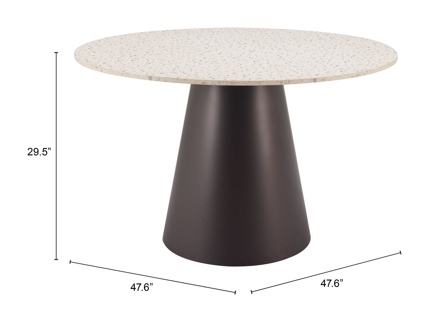 Jorf - Dining Table - Beige & Bronze