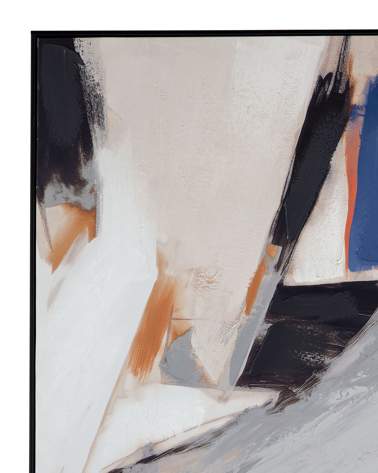 Denisa I Framed Canvas - Beige / Blue