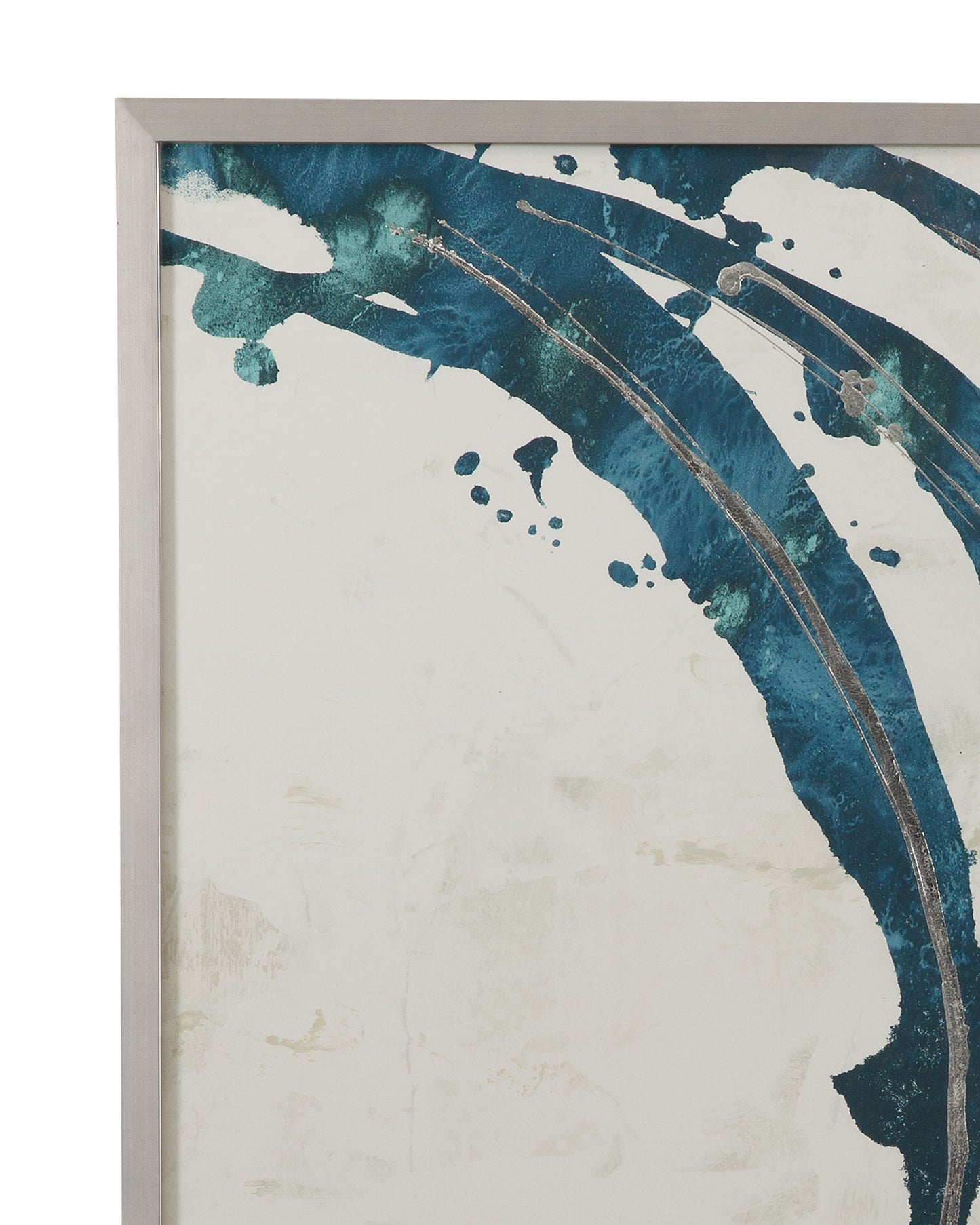 Embellished Blue Circle II Framed Print-131 - Blue