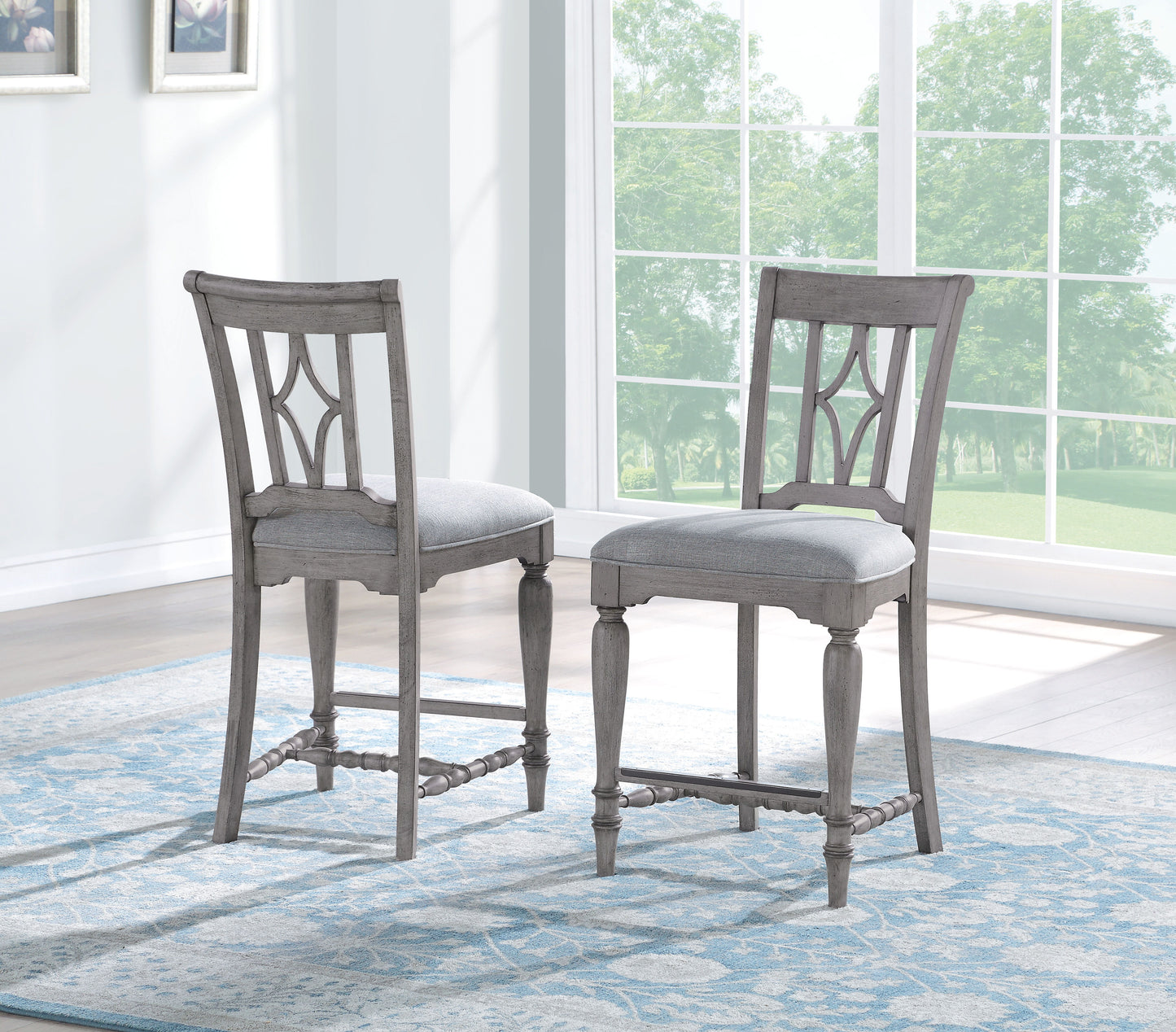 Plymouth - Counter Chair - Gray