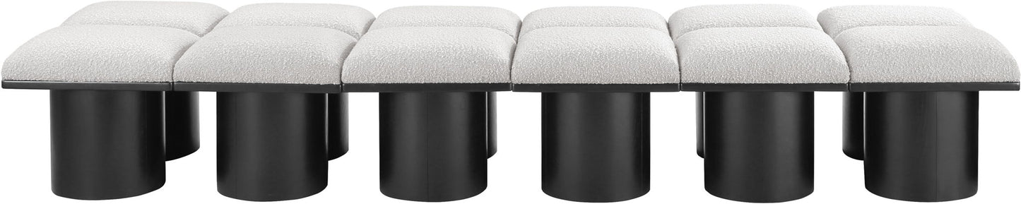 Pavilion - 12 Piece Modular Bench With Black Base