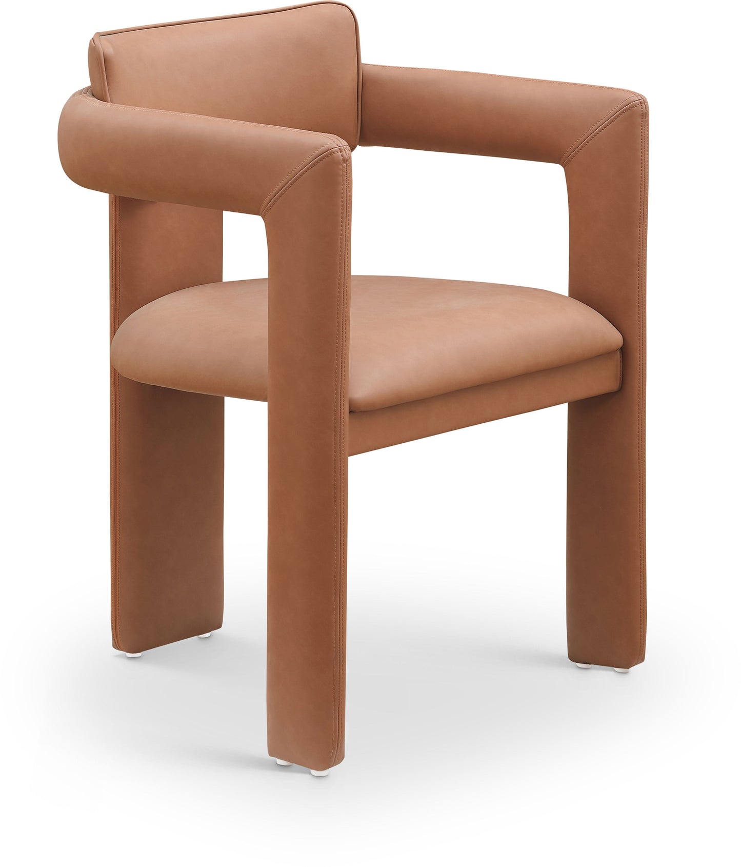 Brenda - Faux Leather Dining Chair (Set of 2) - Cognac