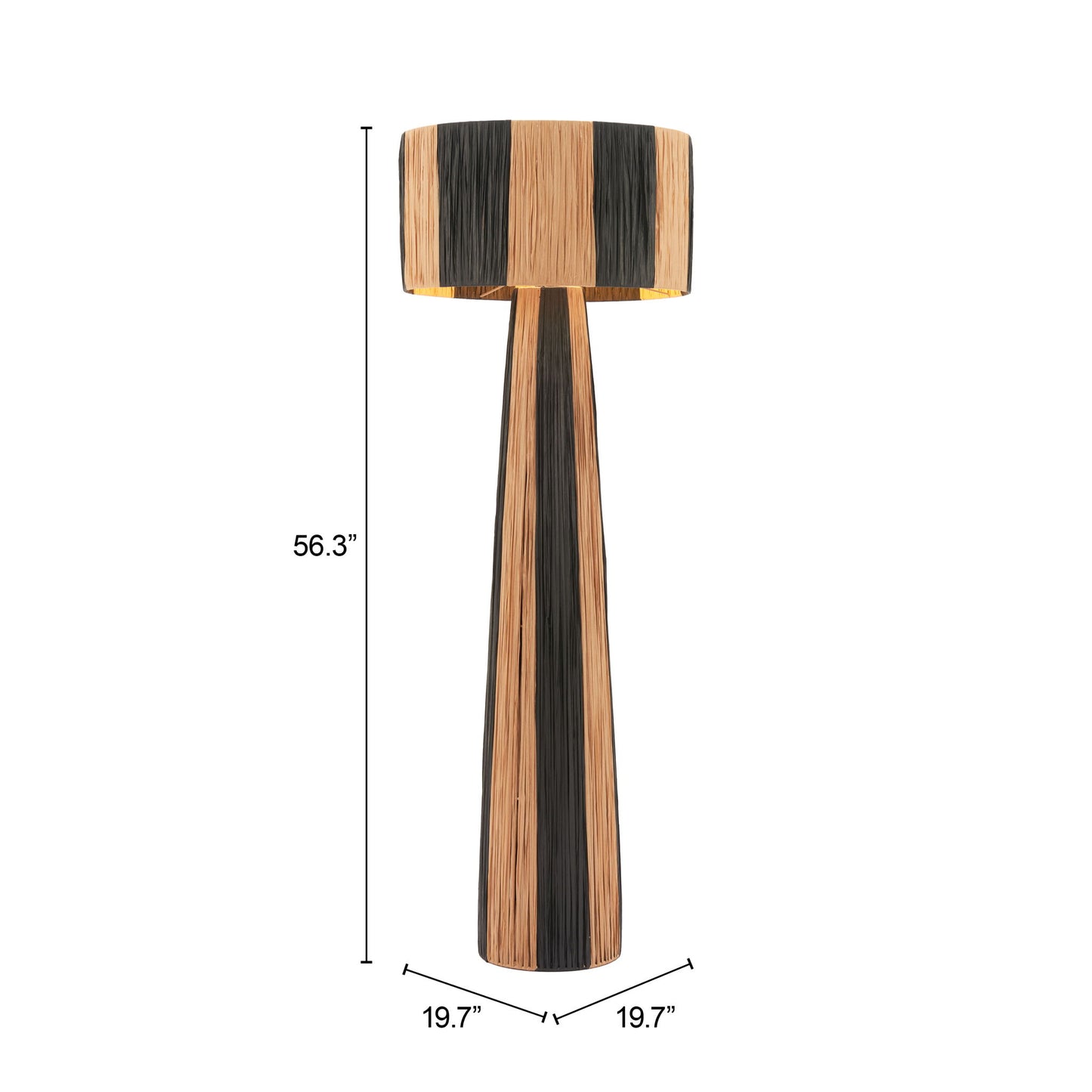 Gala - Floor Lamp - Black & Natural