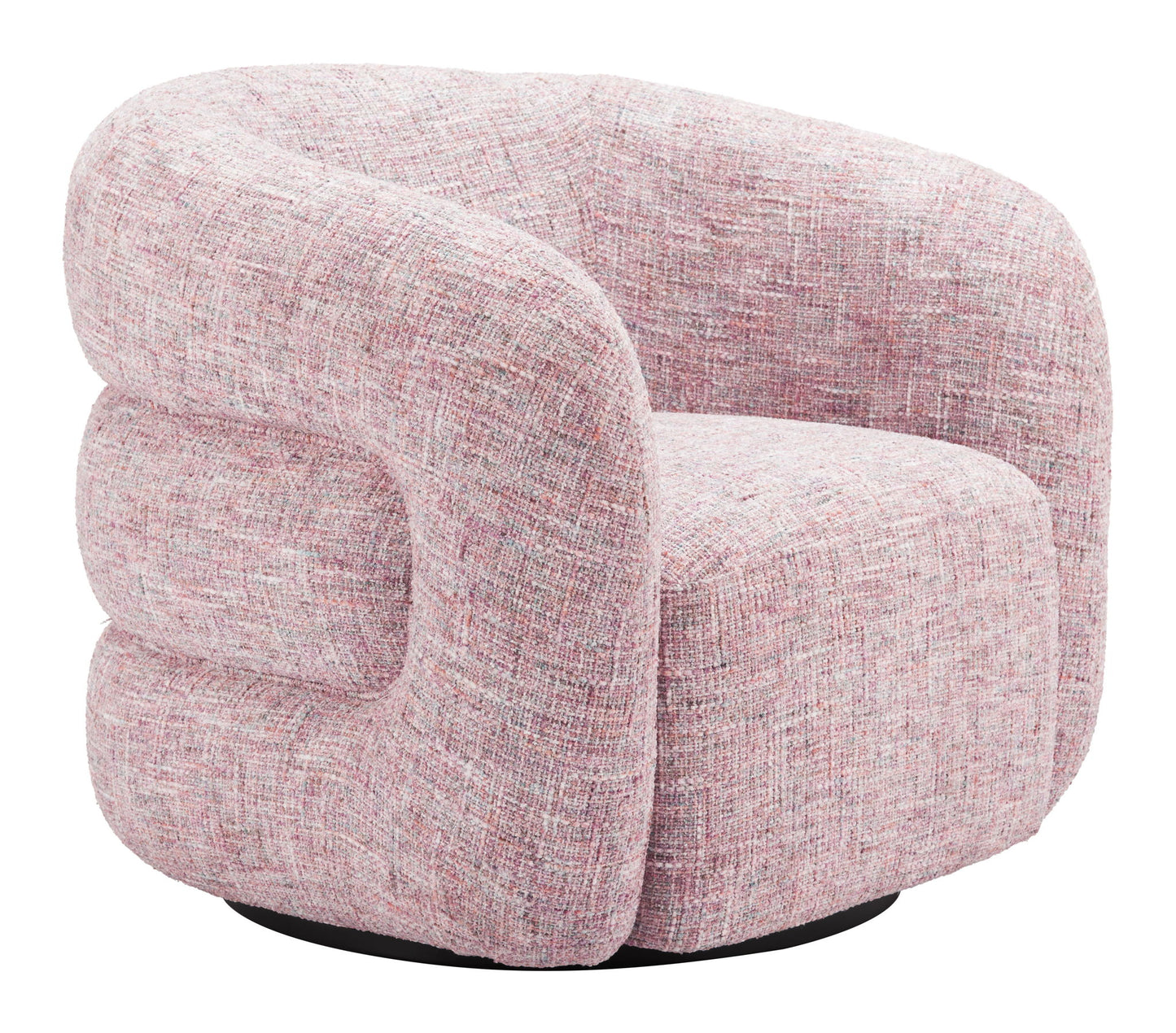 Refine - Swivel Chair - Pink Tweed