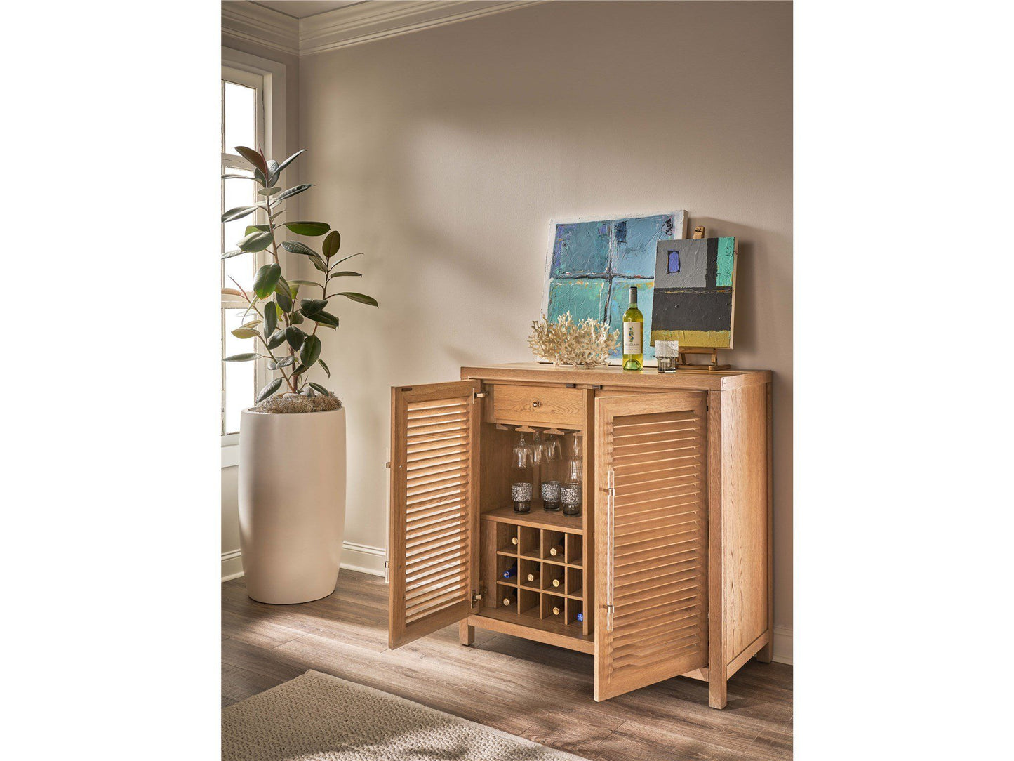 Weekender Coastal Living Home - Bar Cabinet - Light Brown