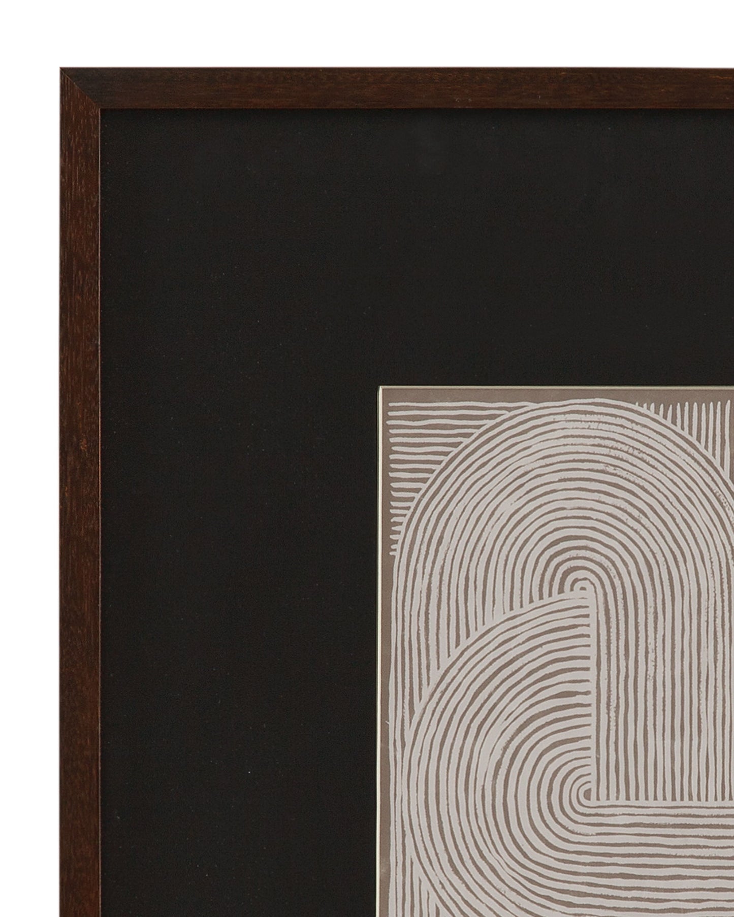 Neutral Strokes IV Framed Print - Black