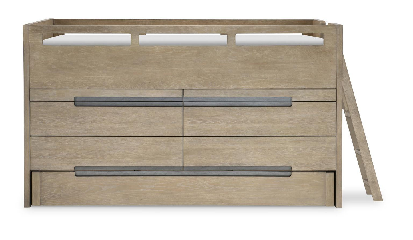 District - Complete Captains Bed - Weathered Oak