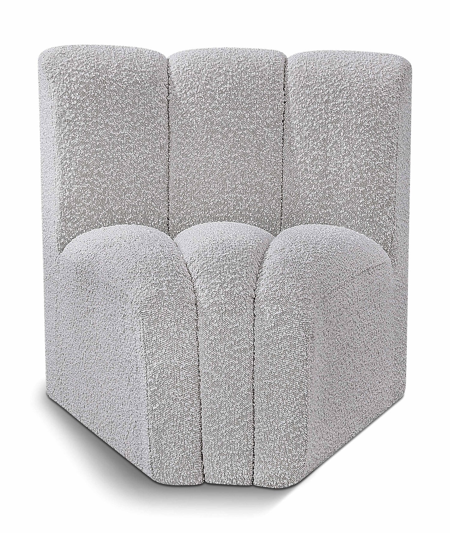 Arc - Boucle Fabric Curved Corner Chair