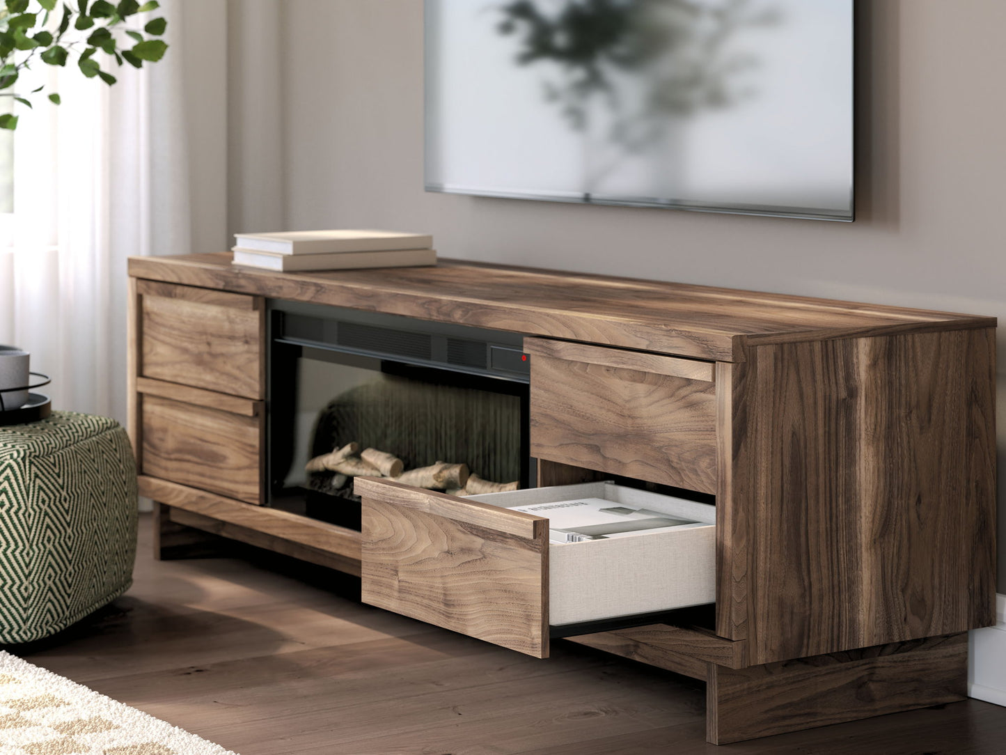 Zadilyn - TV Stand With Fireplace Option