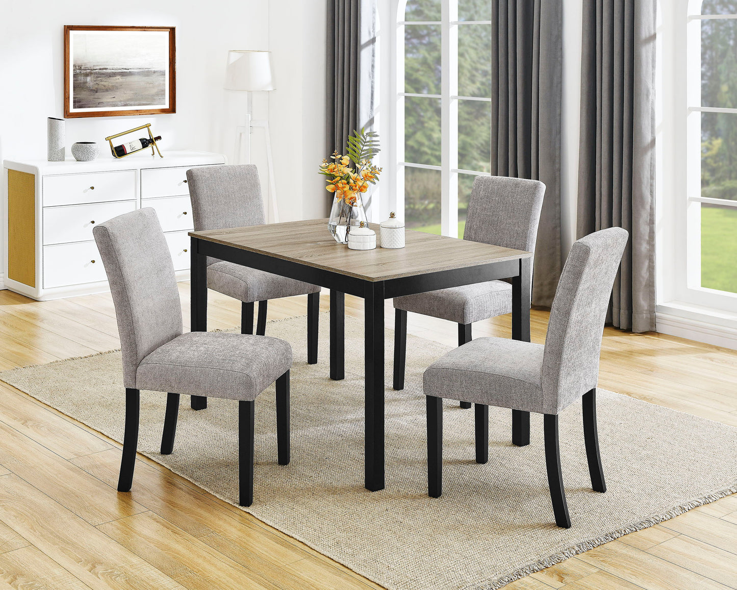 Forana - Dining Table - Light Brown / Black