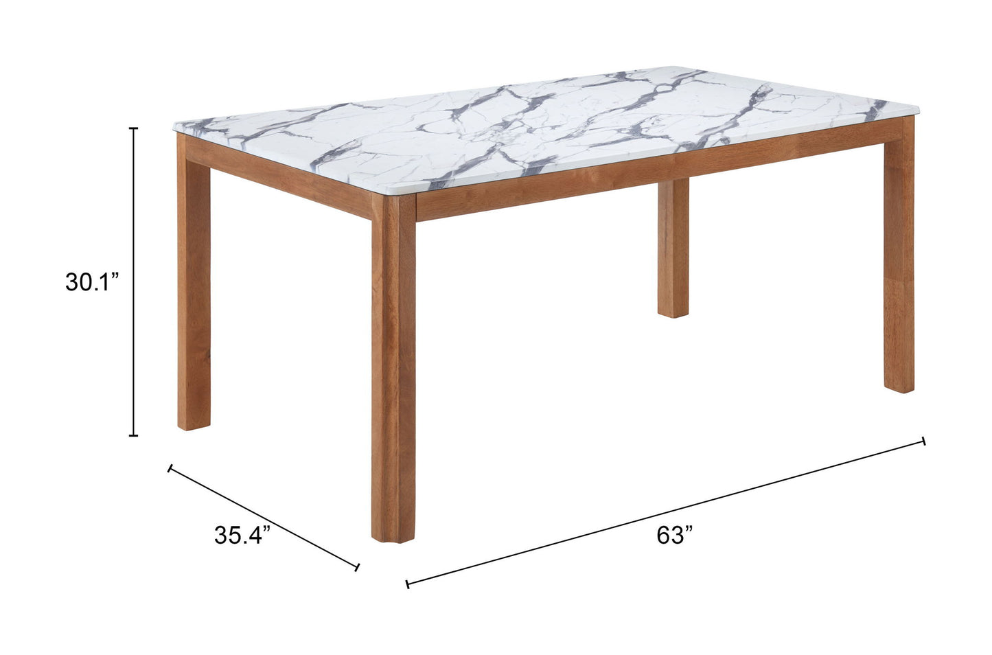 Jemy - Dining Table - White