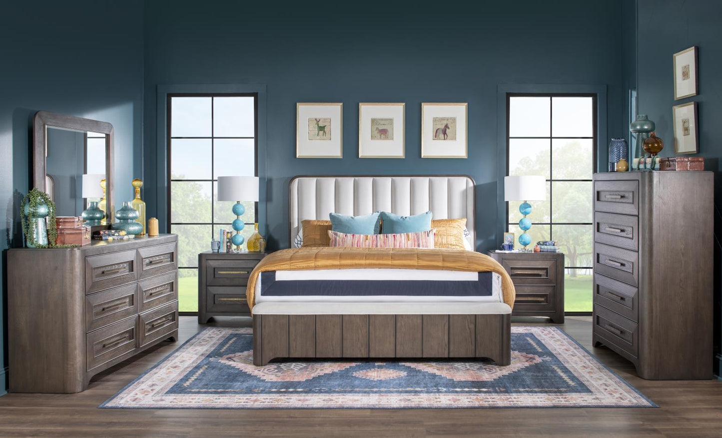 Lancia - 6 Drawer Dresser - Charred Oak