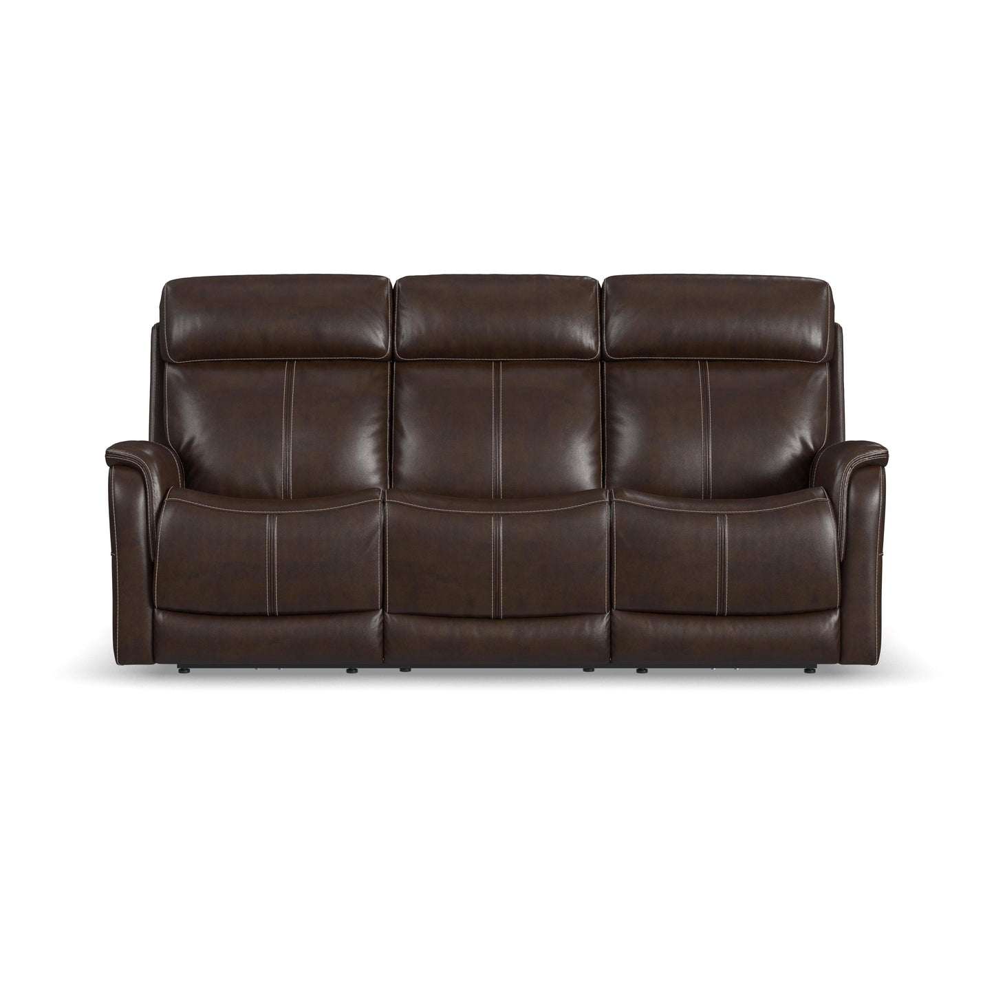 View - Power Reclining Sofa With Console, Power Headrest & Lumbar