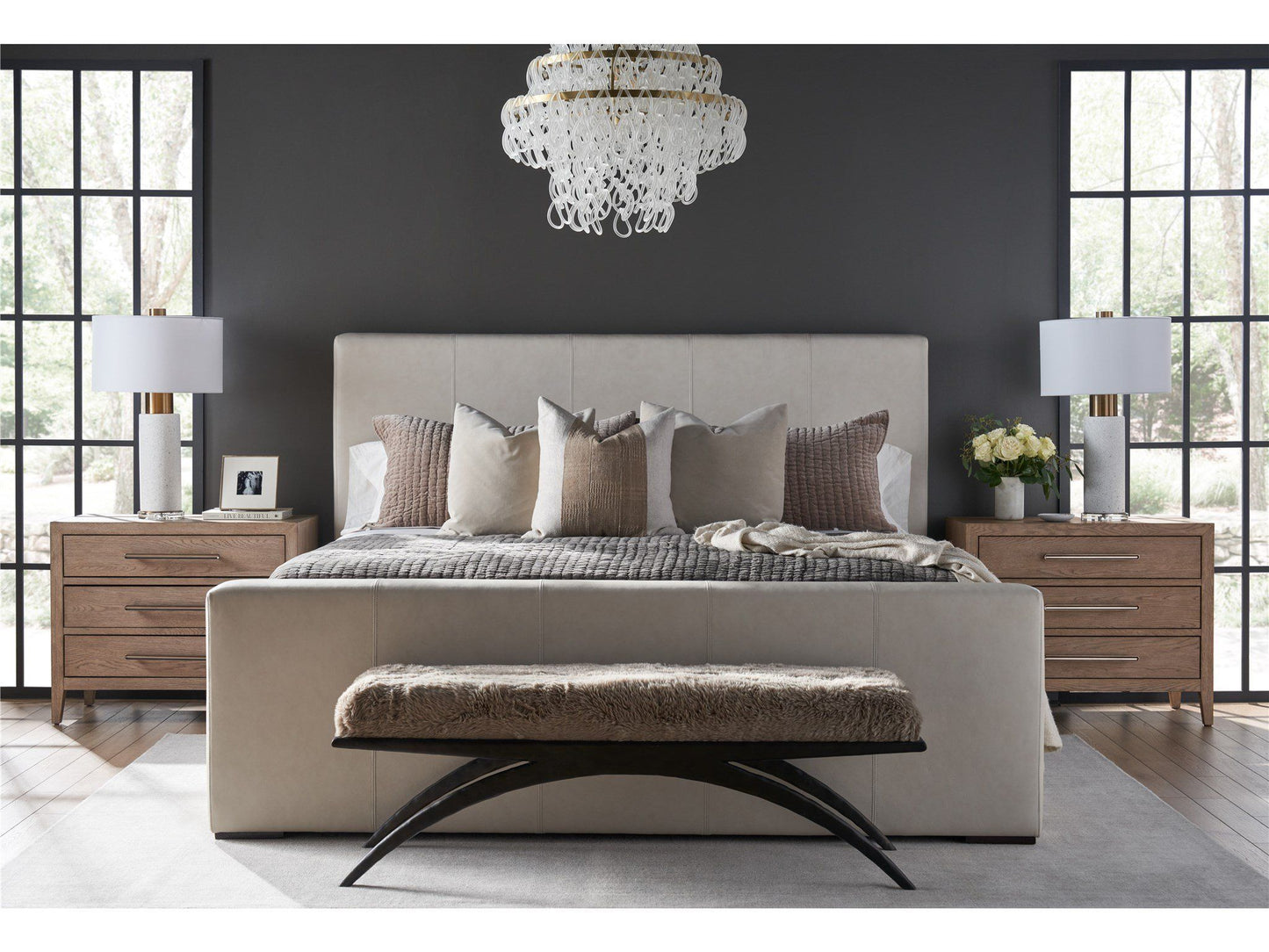 New Modern - Cove Drawer Nightstand - Dark Brown
