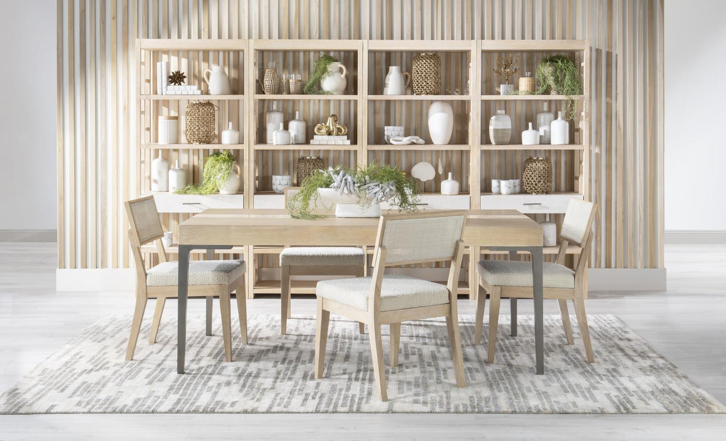 Biscayne - Complete Leg Table With Stone Insert - Malabar With Alabaster Fronts