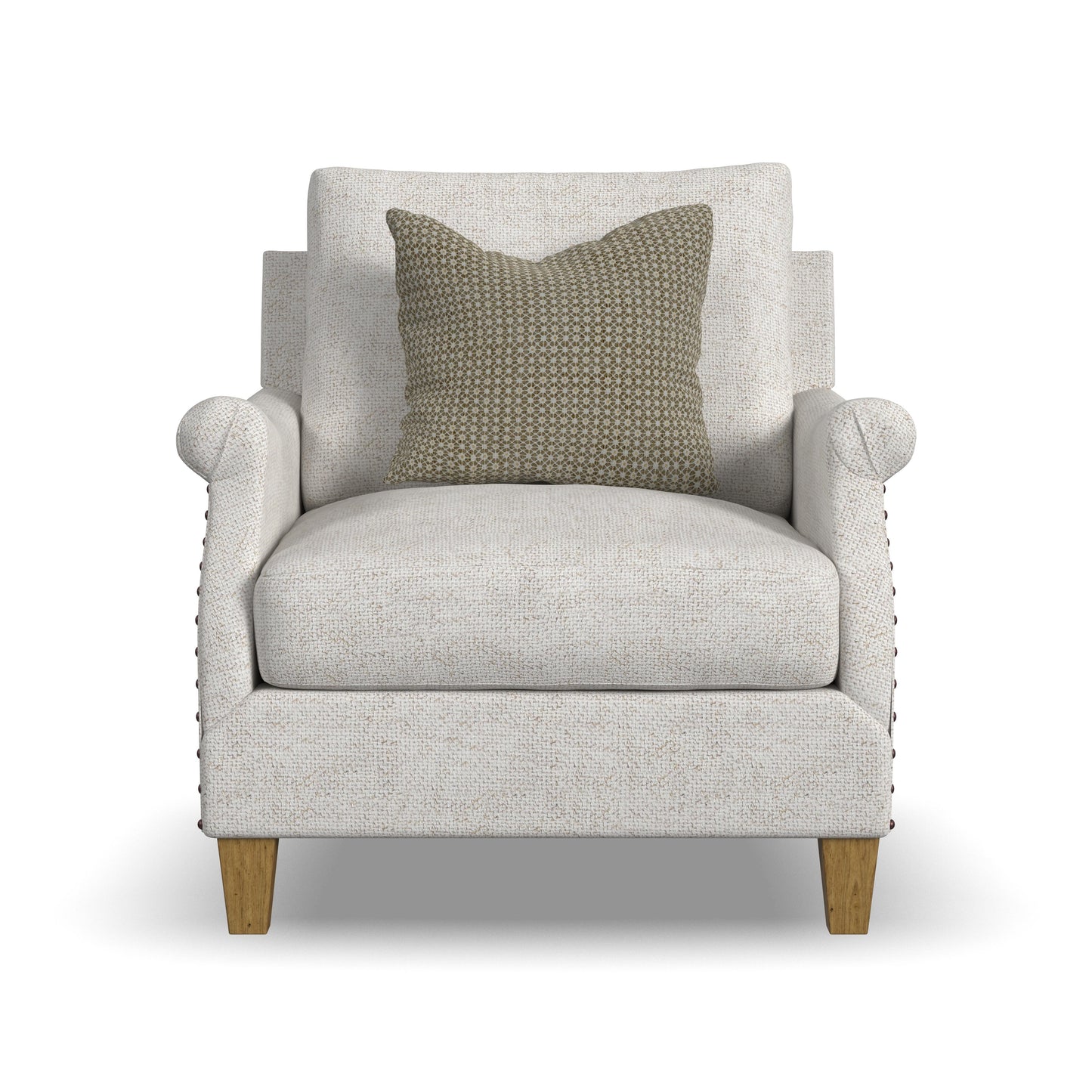 Veda - Fabric Chair With Nailhead Trim