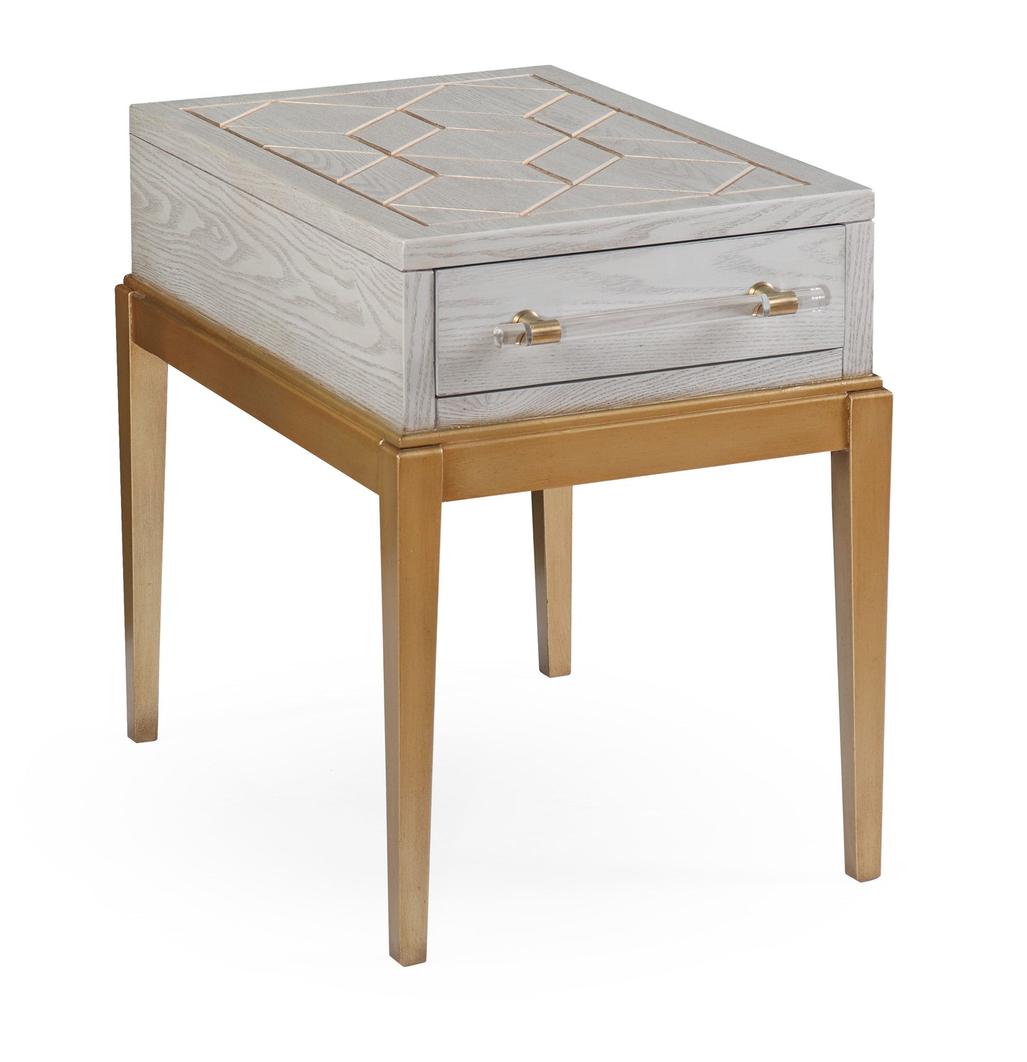 Perrine - Chairside Table - Silver
