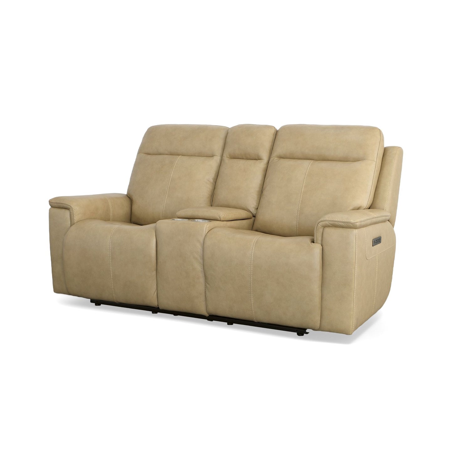 Odell - Power Reclining Loveseat With Console, Power Headrests & Lumbar - Stone