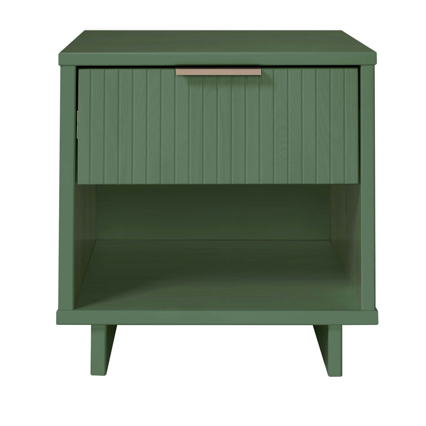Granville Modern Nightstand 1.0 with 1 Full Extension Drawers in Sage Green