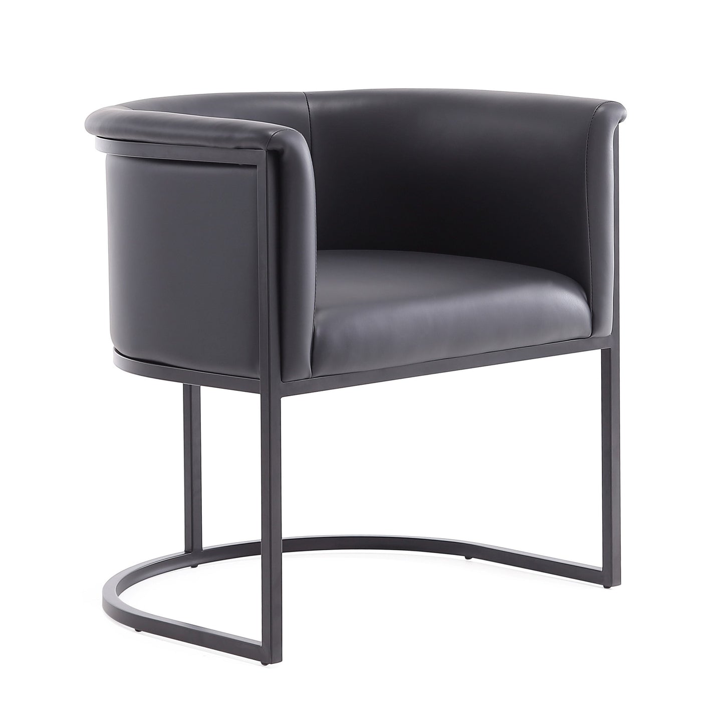 Cosmopolitan Black Faux Leather Dining Chair
