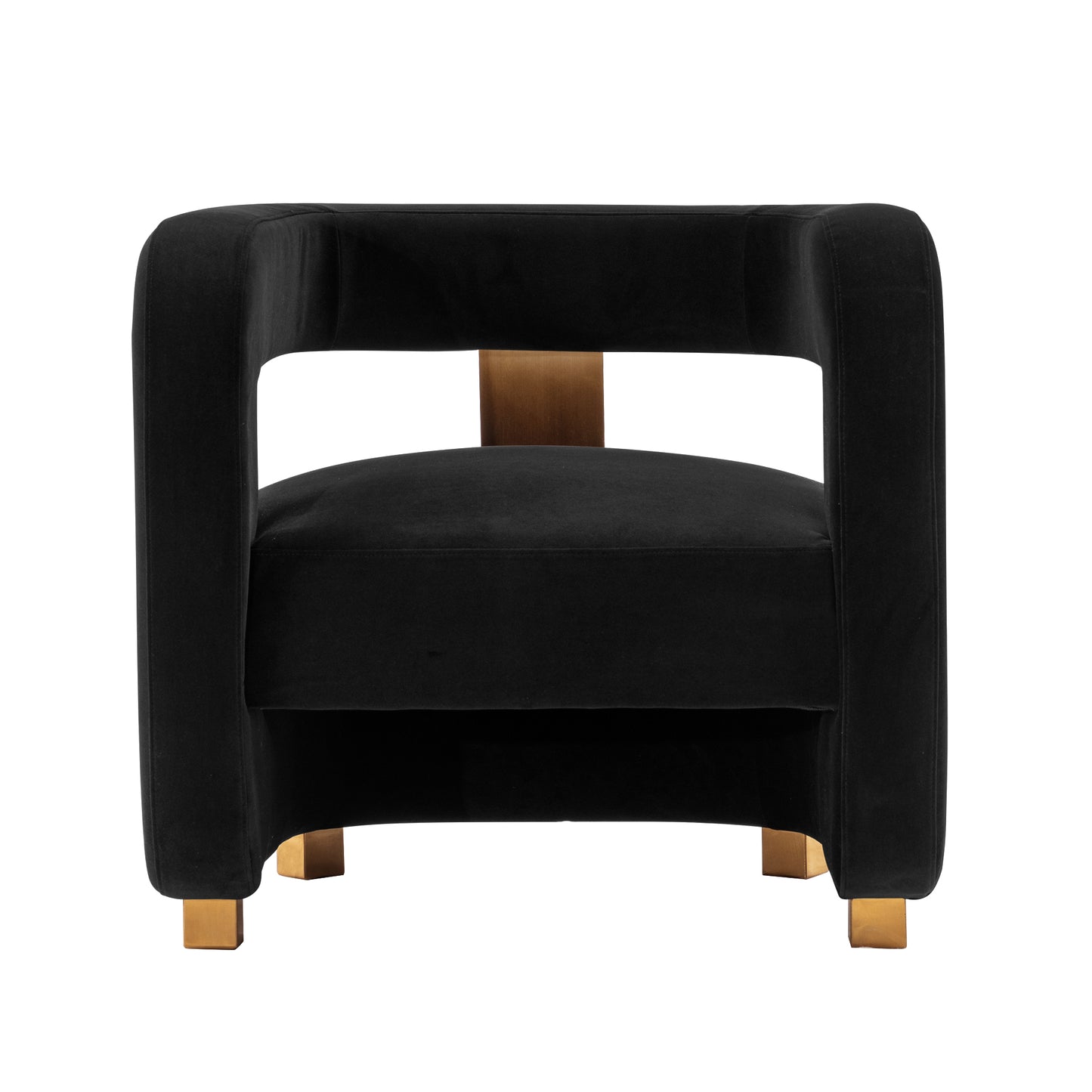 Modern Amirah Velvet Accent Chair in Black